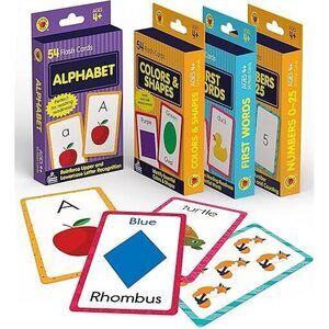 Carson Dellosa Toddler Flash Cards 4 Pack, Alphabet Flash Cards, Sight Word